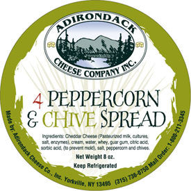 Adirondack 4 Peppercorn & Chive Spread 4 or 8 Pack