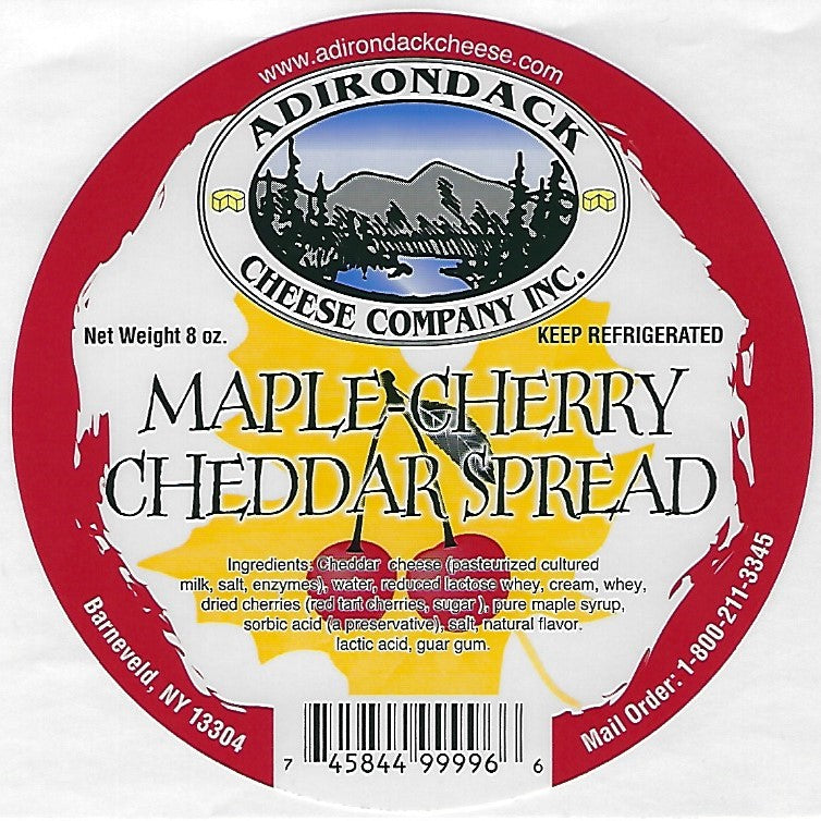 Copy of Adirondack Maple Cherry Cheddar Spread 4 or 8 Pack